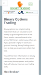Mobile Screenshot of binarytrading.com